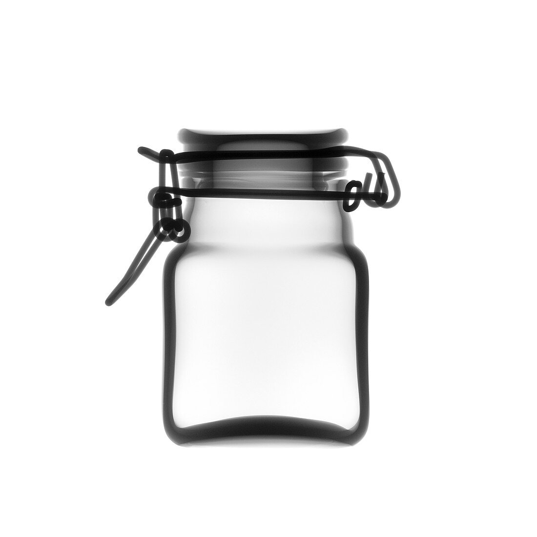 Glass jar, X-ray