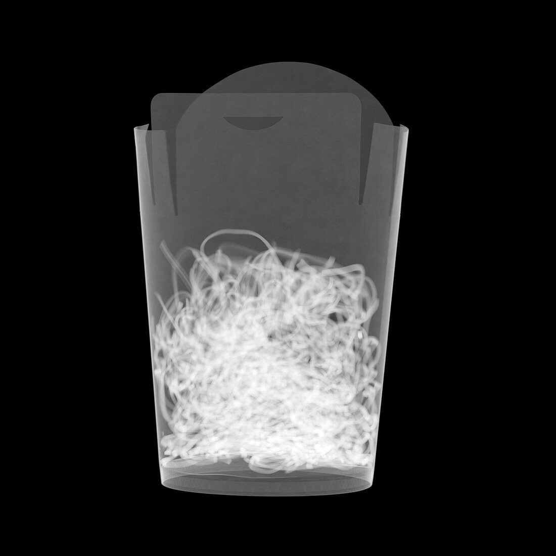 Chinese takeaway noodles, X-ray