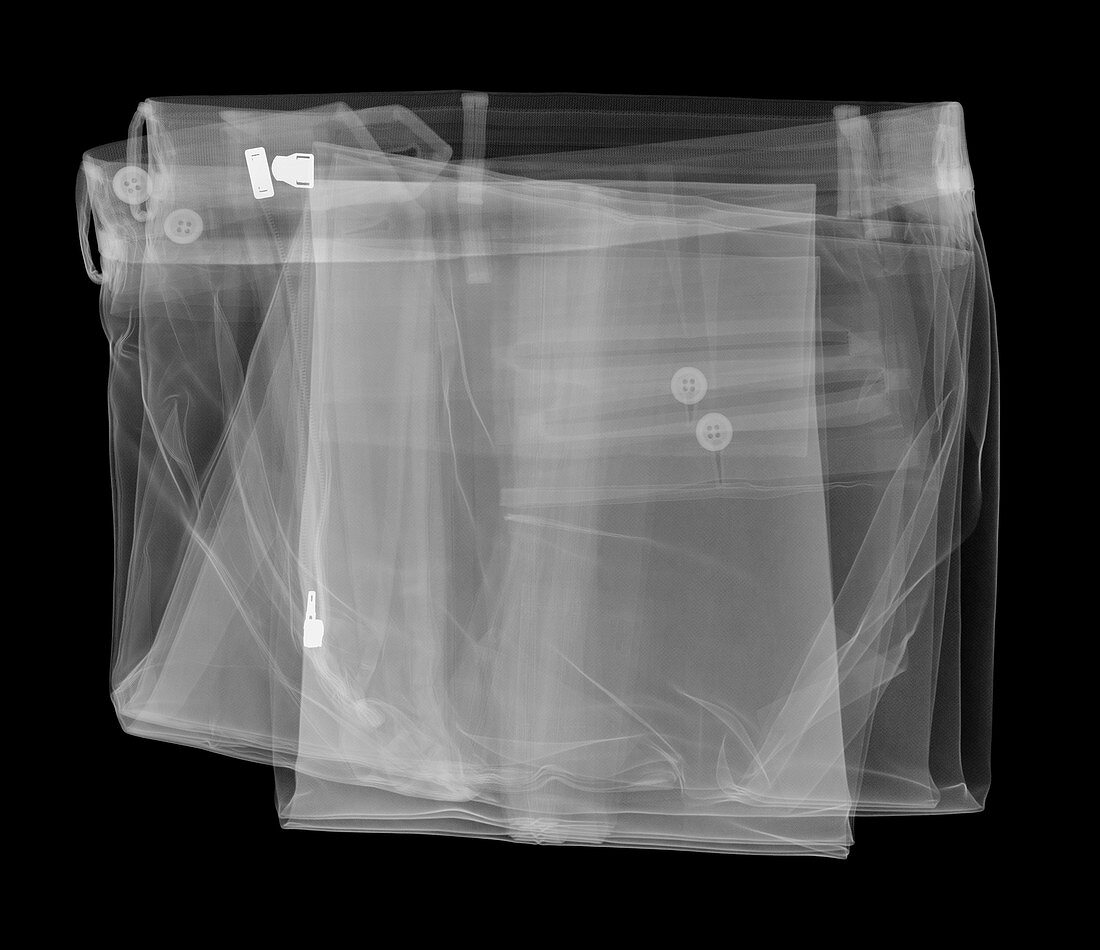 Folded trousers, X-ray