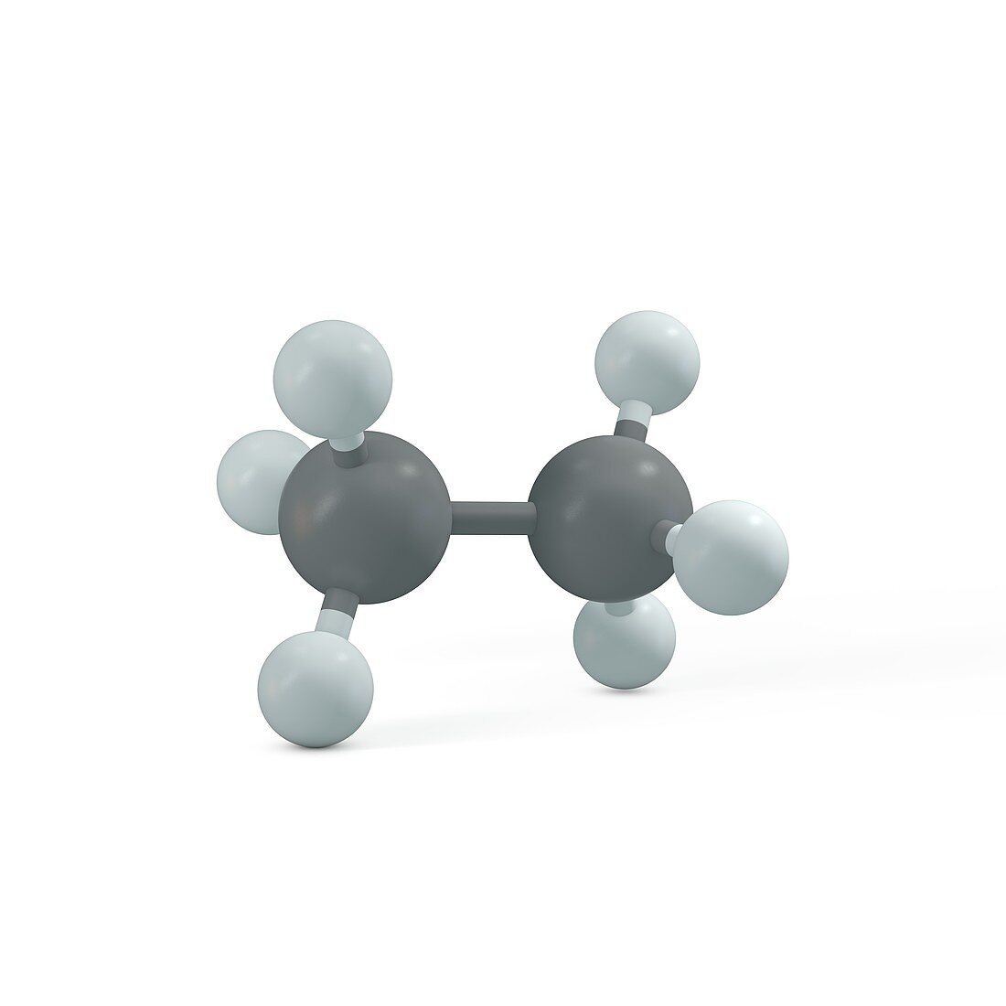 Ethane molecule, illustration
