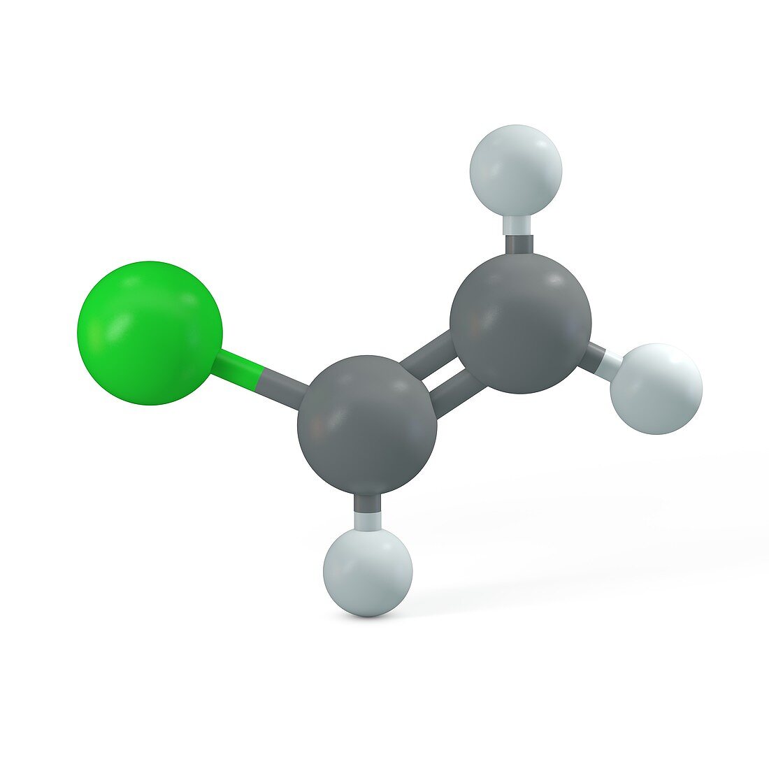 Chloroethene molecule, illustration