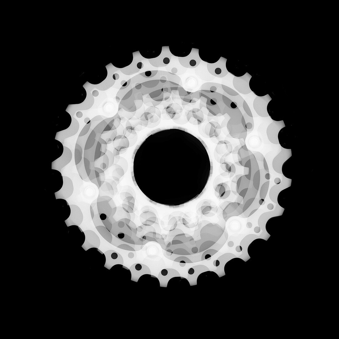 Bicycle gears, X-ray