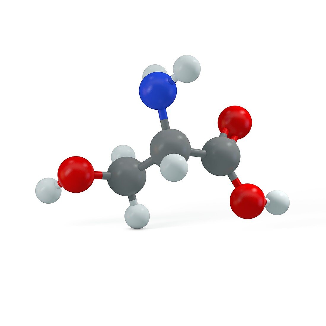 Serine molecule, illustration