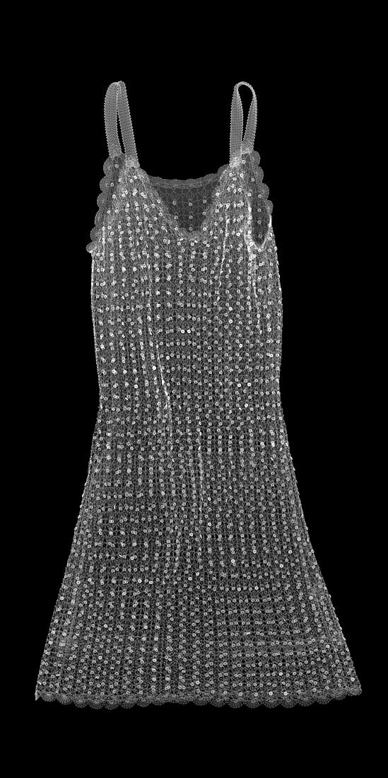 Crochet sequin dress, X-ray
