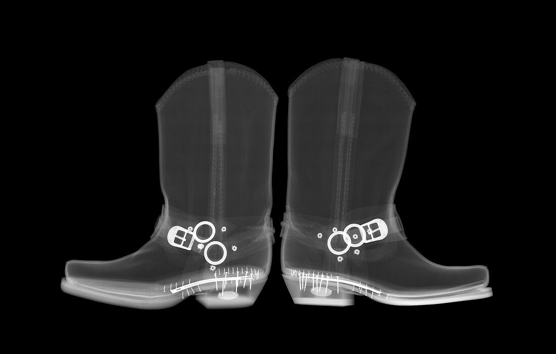 Cowboy boots, X-ray