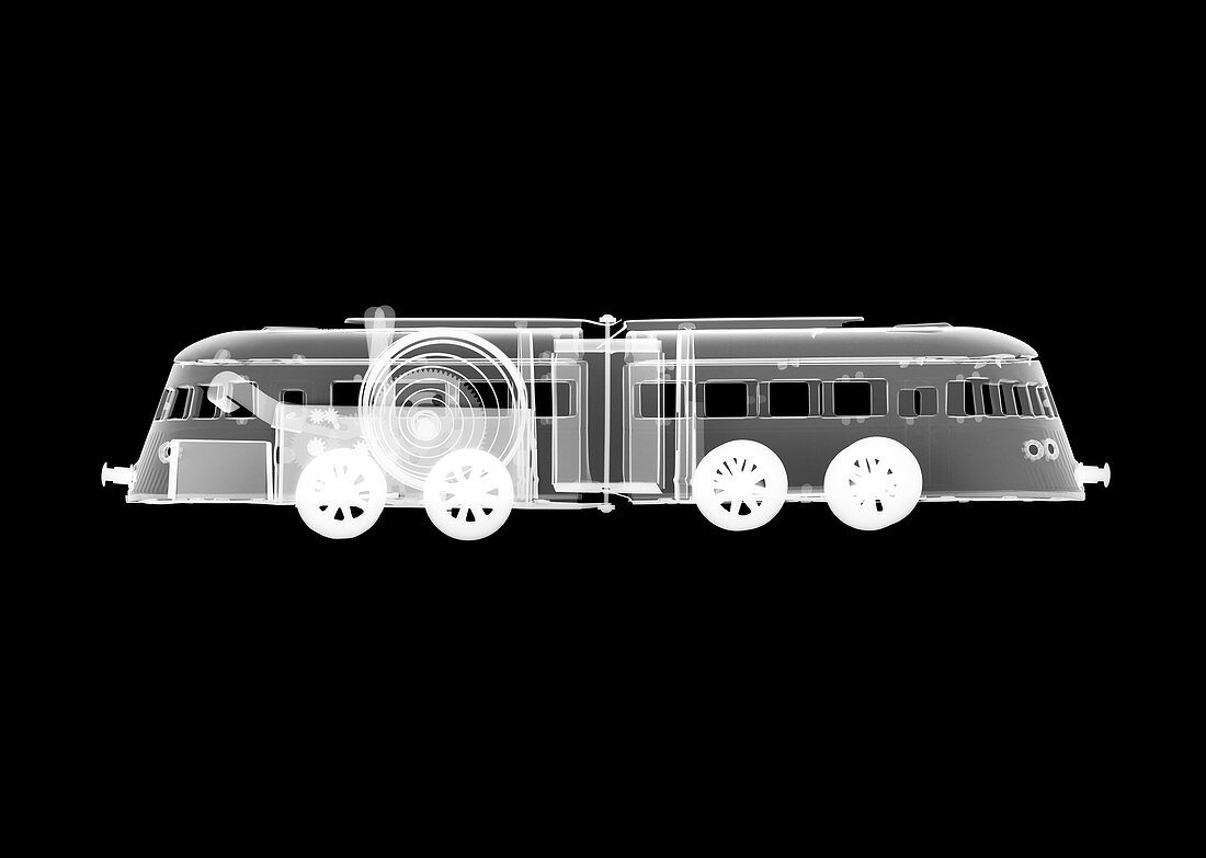 Toy tram, X-ray
