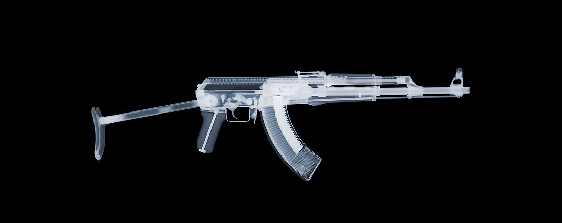 Gun, AK47 assault rifle, X-ray