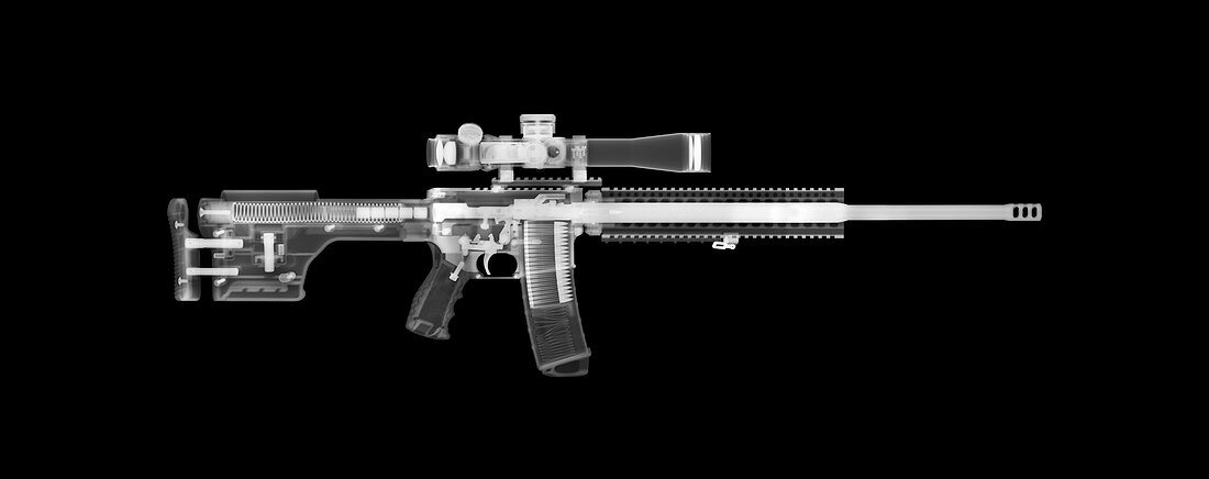 AR15 rifle, X-ray
