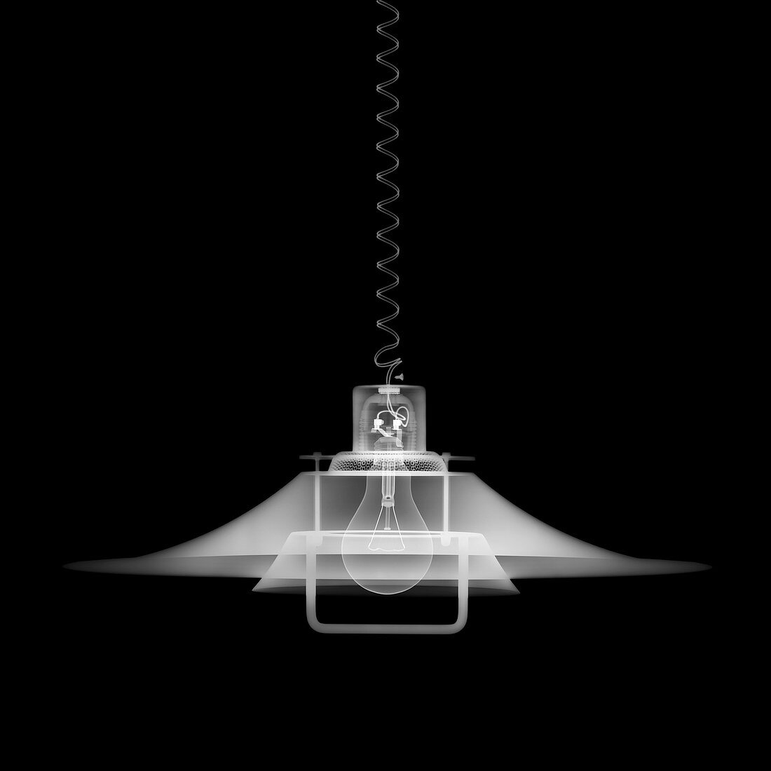 Designer ceiling lamp, X-ray