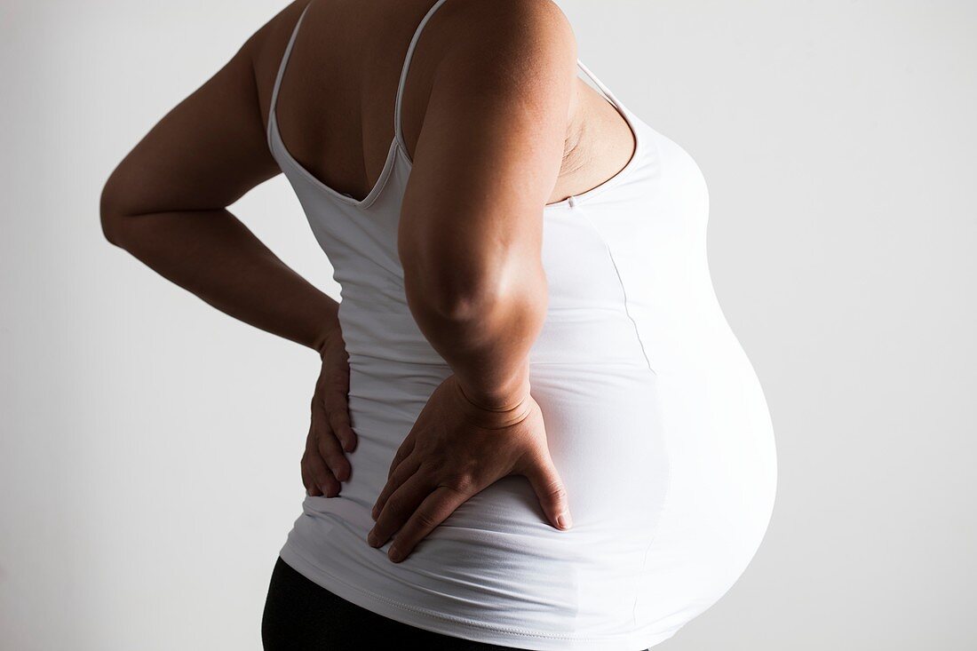 Pregnant woman with lower back pain