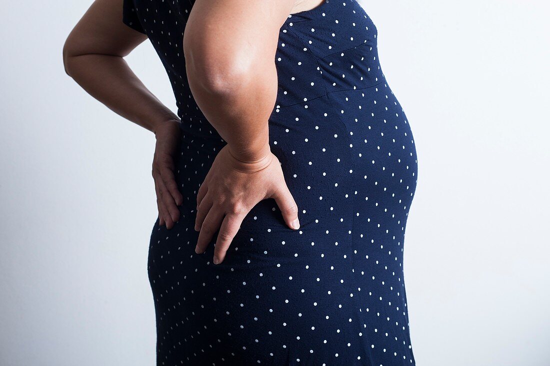 Pregnant woman with lower back pain