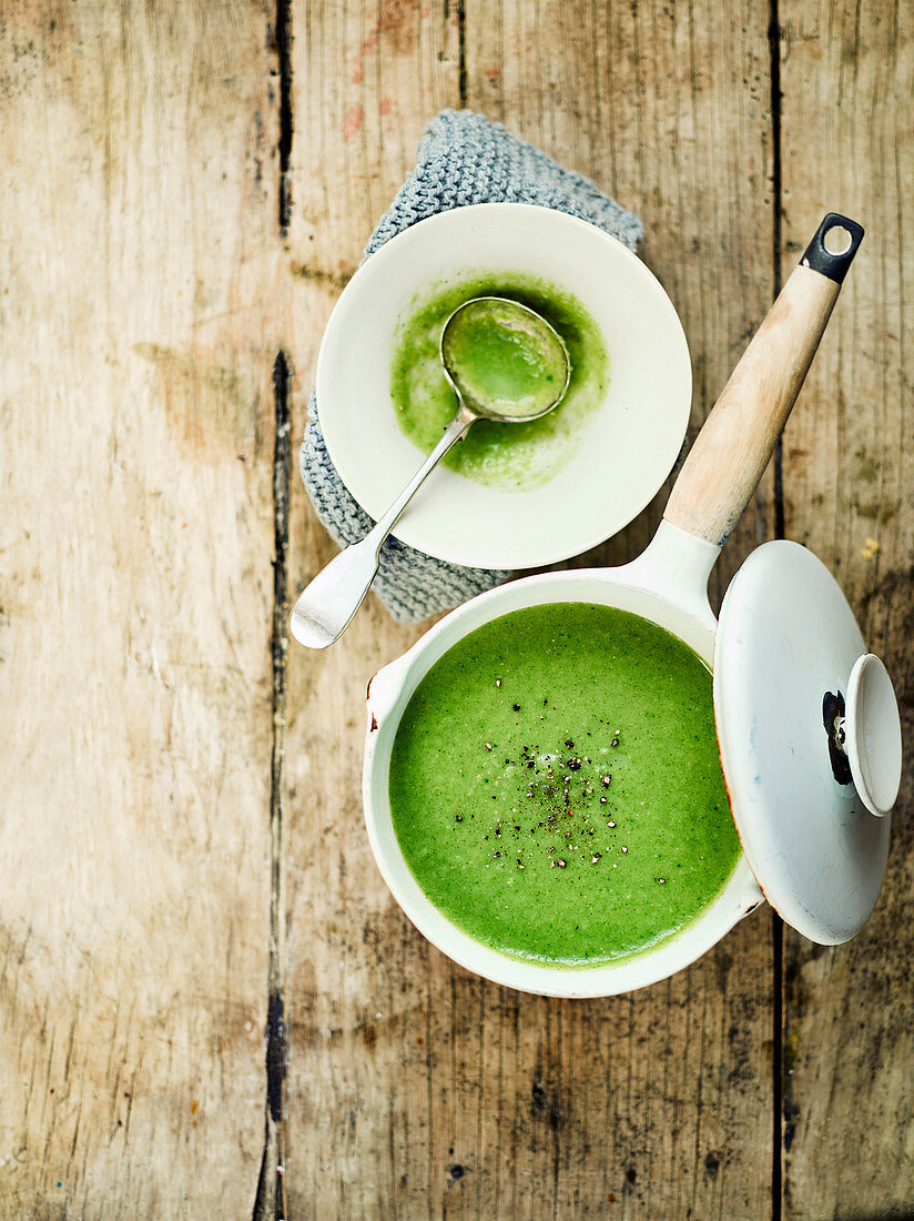 Cremige Lauch-Bohnen-Suppe