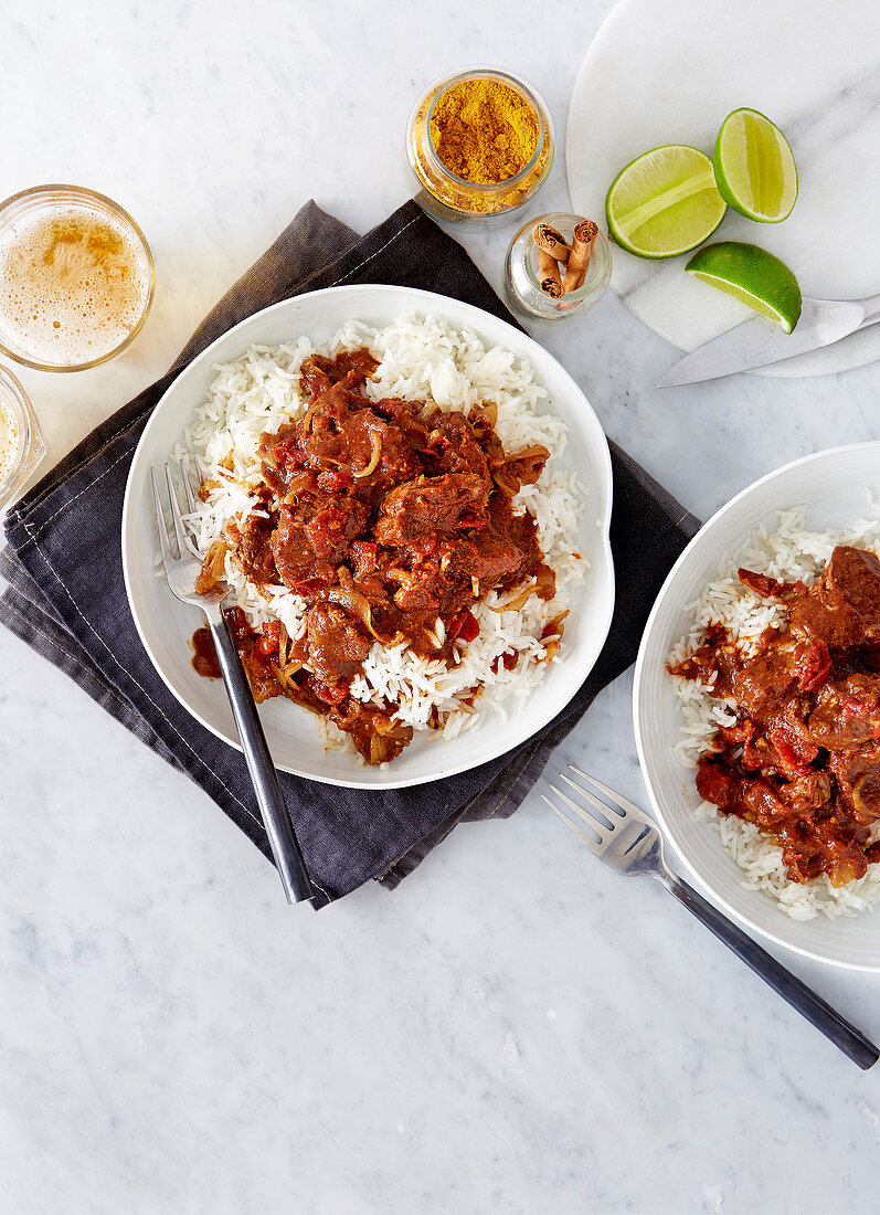 Caribbean style lamb curry