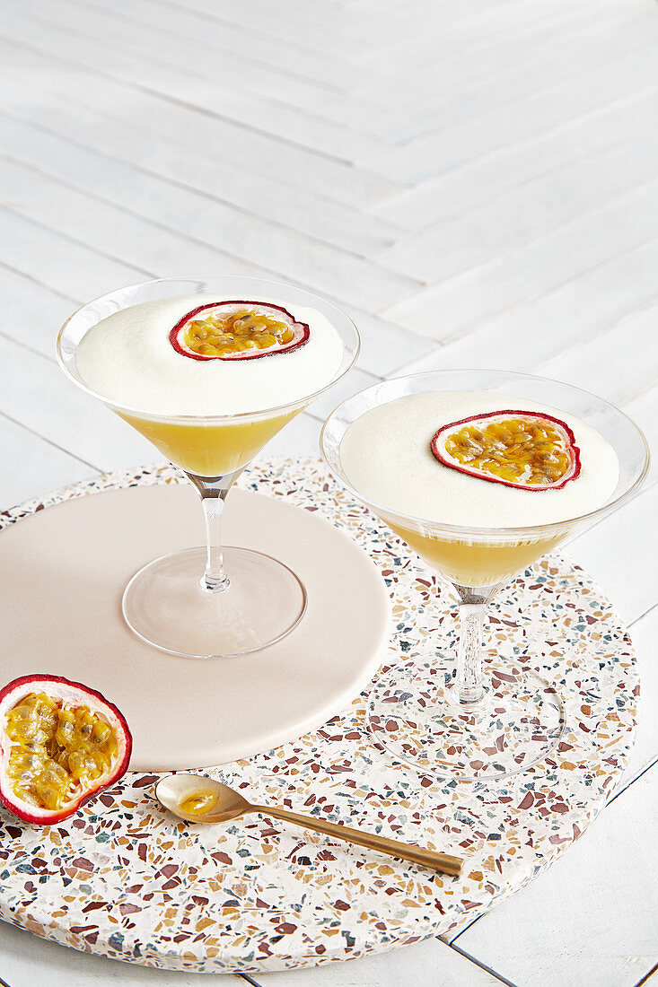 Alcohol free passion fruit partini