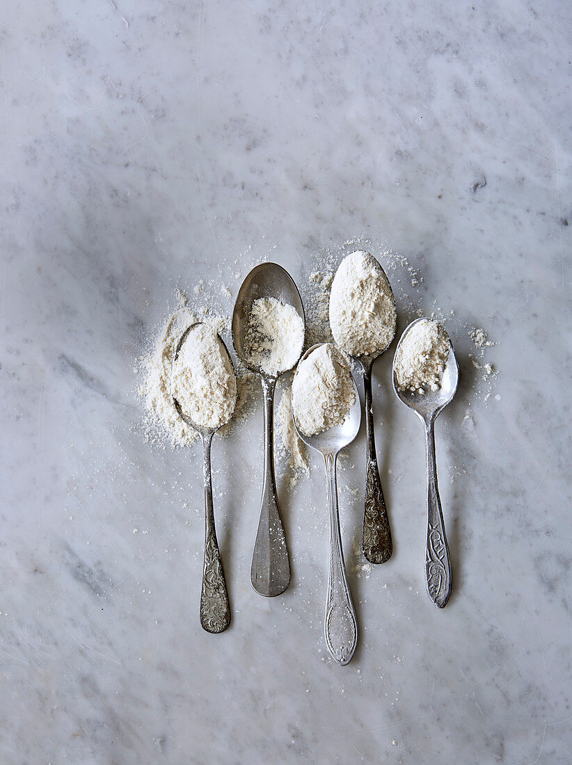 Flour on spoon