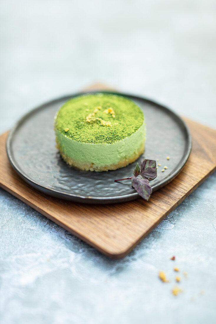 Matcha-Käsekuchen-Törtchen