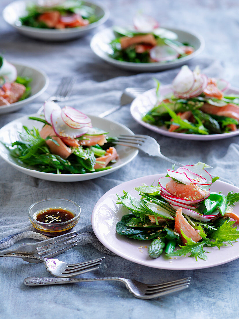 Poached Ocean Trout with Japanese Dressing