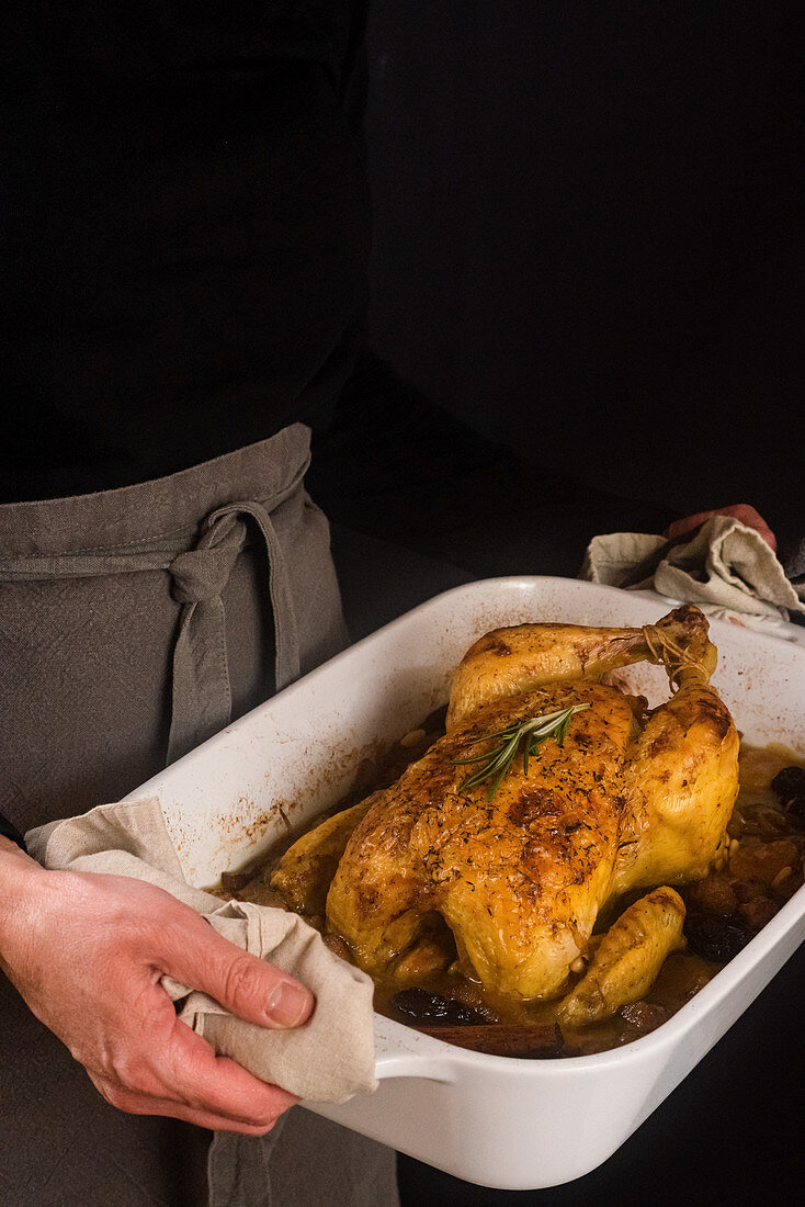 Baked chicken with rosemary