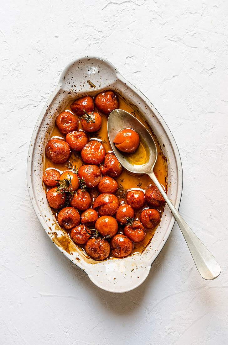 Oven roasted cherry tomatoes