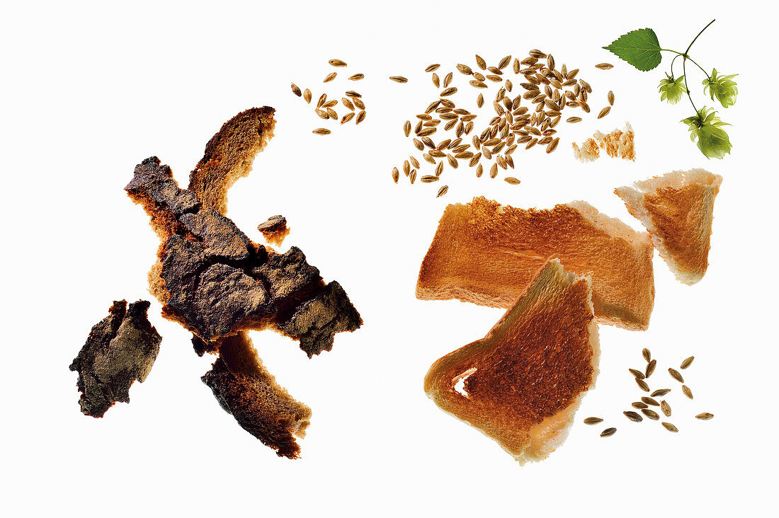 Bieraromen für Alt - Trocken-malzig, Brotrinde, dunkel gerösteter Toast