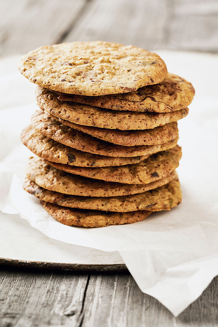 Espresso-Cookies mit Pistazien