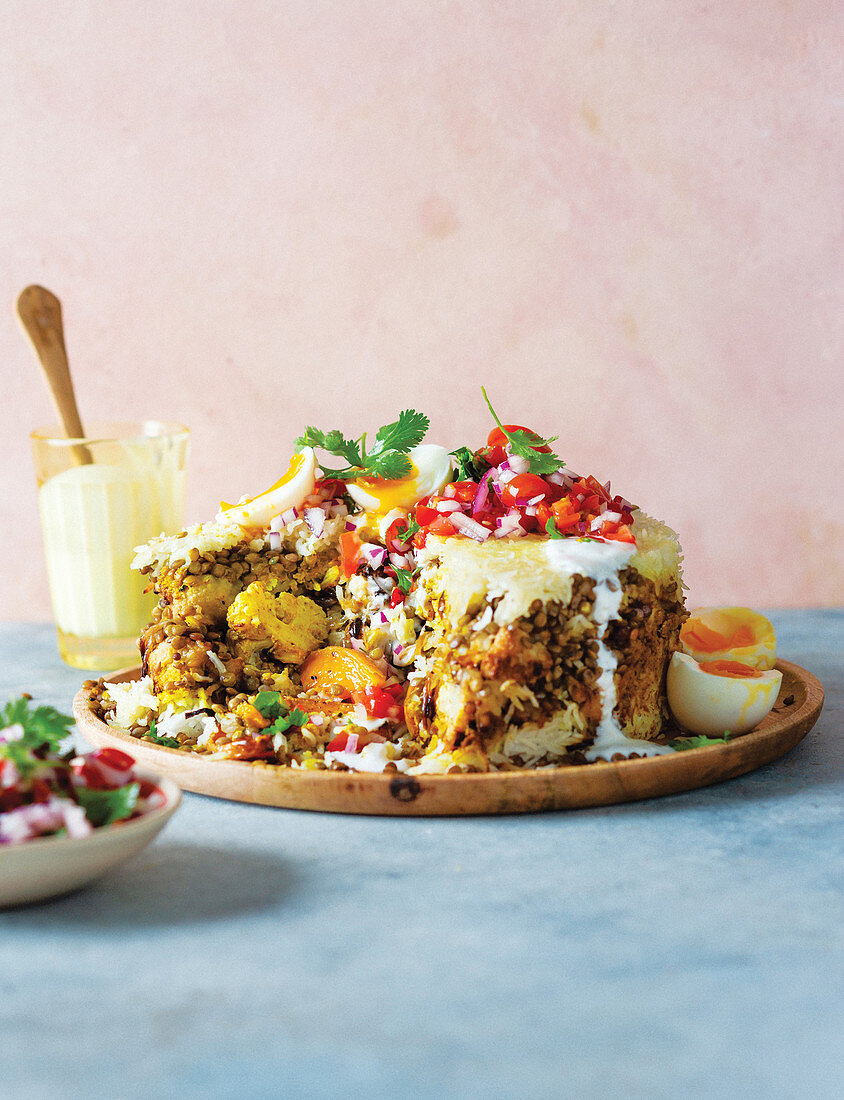 Roast vegetable biryani