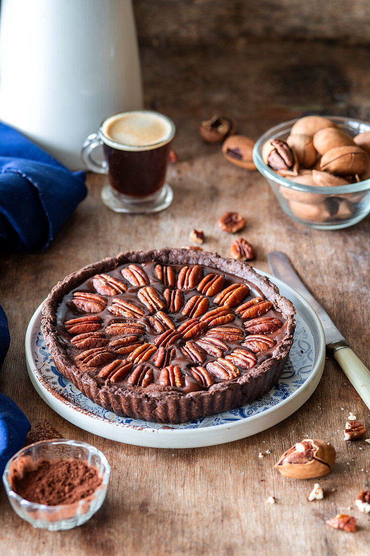 Chocolate pecan pie