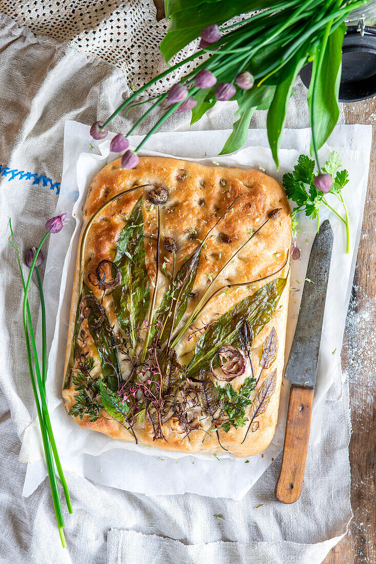Foccacia with herbs