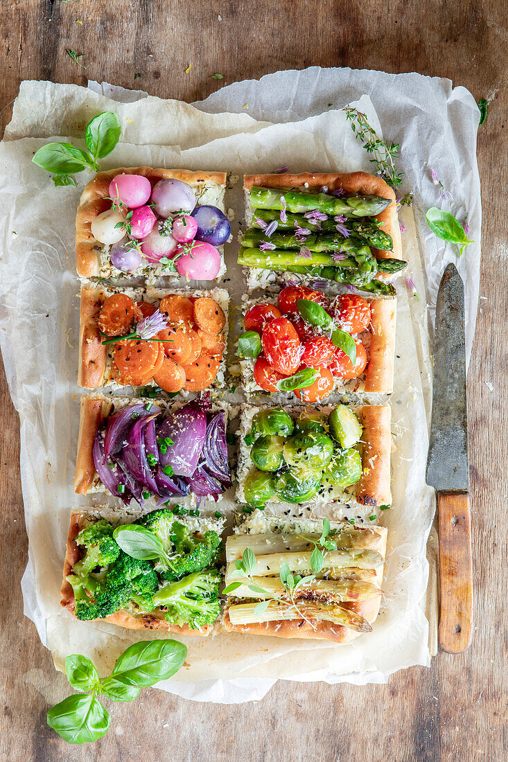 Roasted vegetable tart