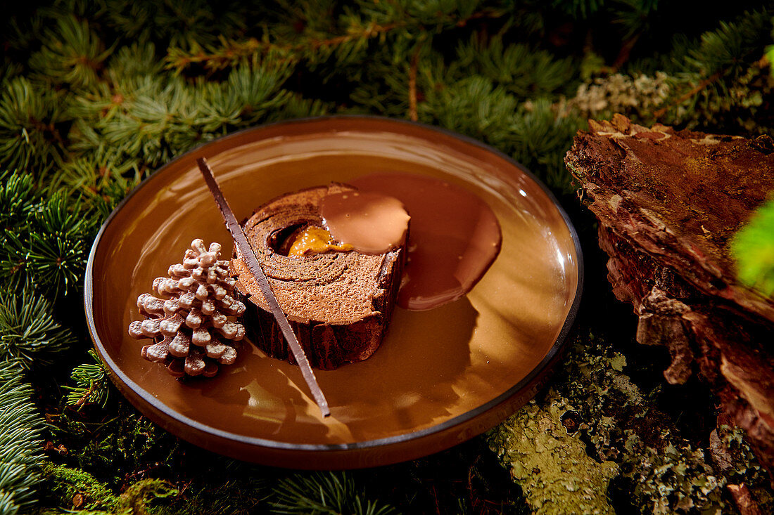 Buche De Noel (Christmas Swiss roll, France)