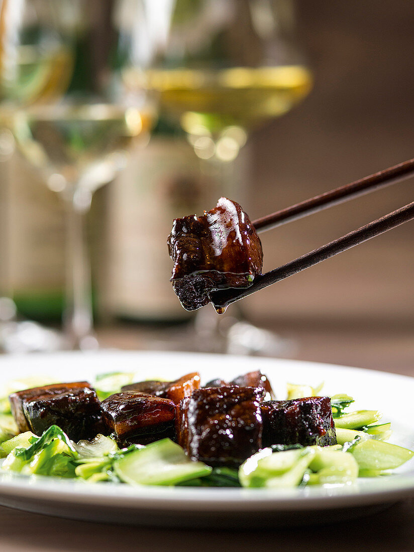 Red-braised Chinese pork belly