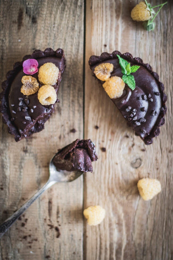 Schokoladen-Himbeer-Törtchen