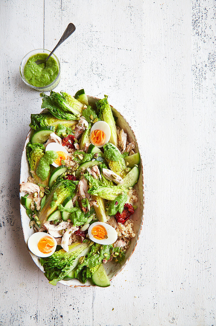 Green goddess chicken salad