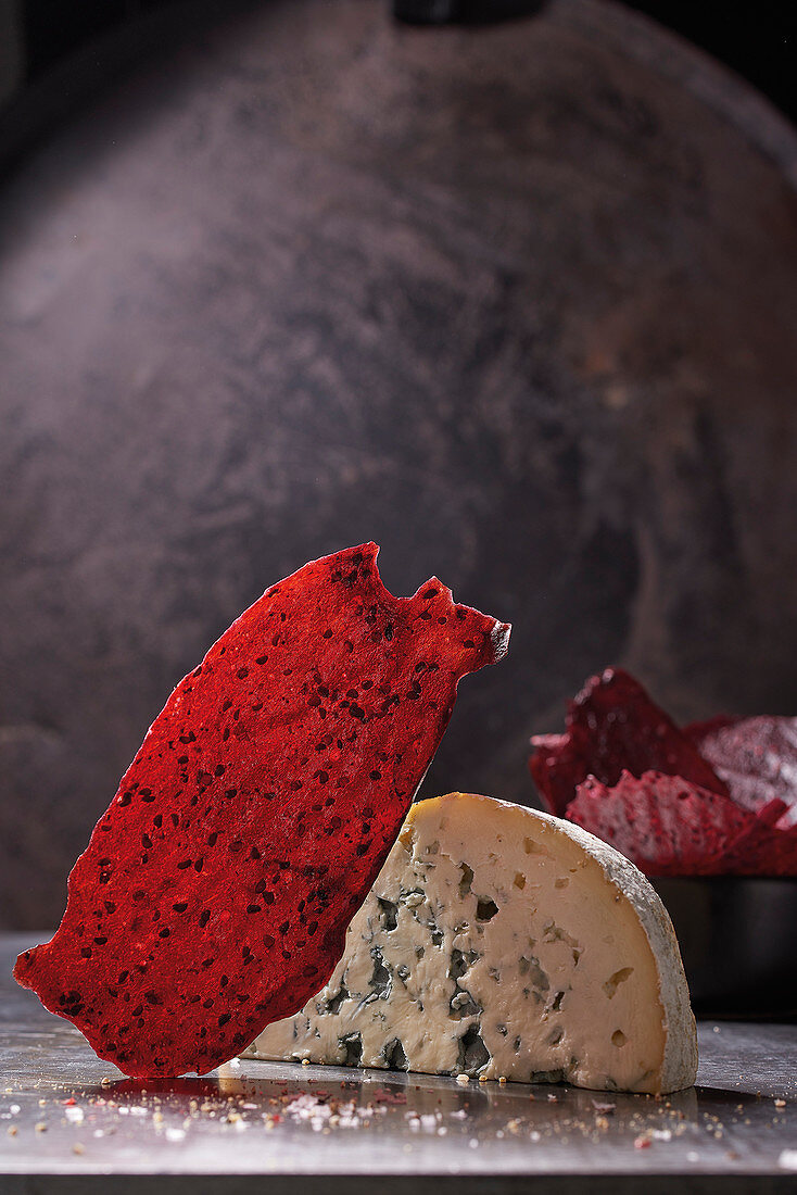 Rhubarb and berry fruit leather