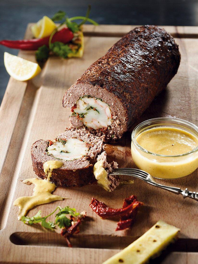 Hackroulade Surf and Turf aus dem Beefer mit Ananas-Butter-Sauce
