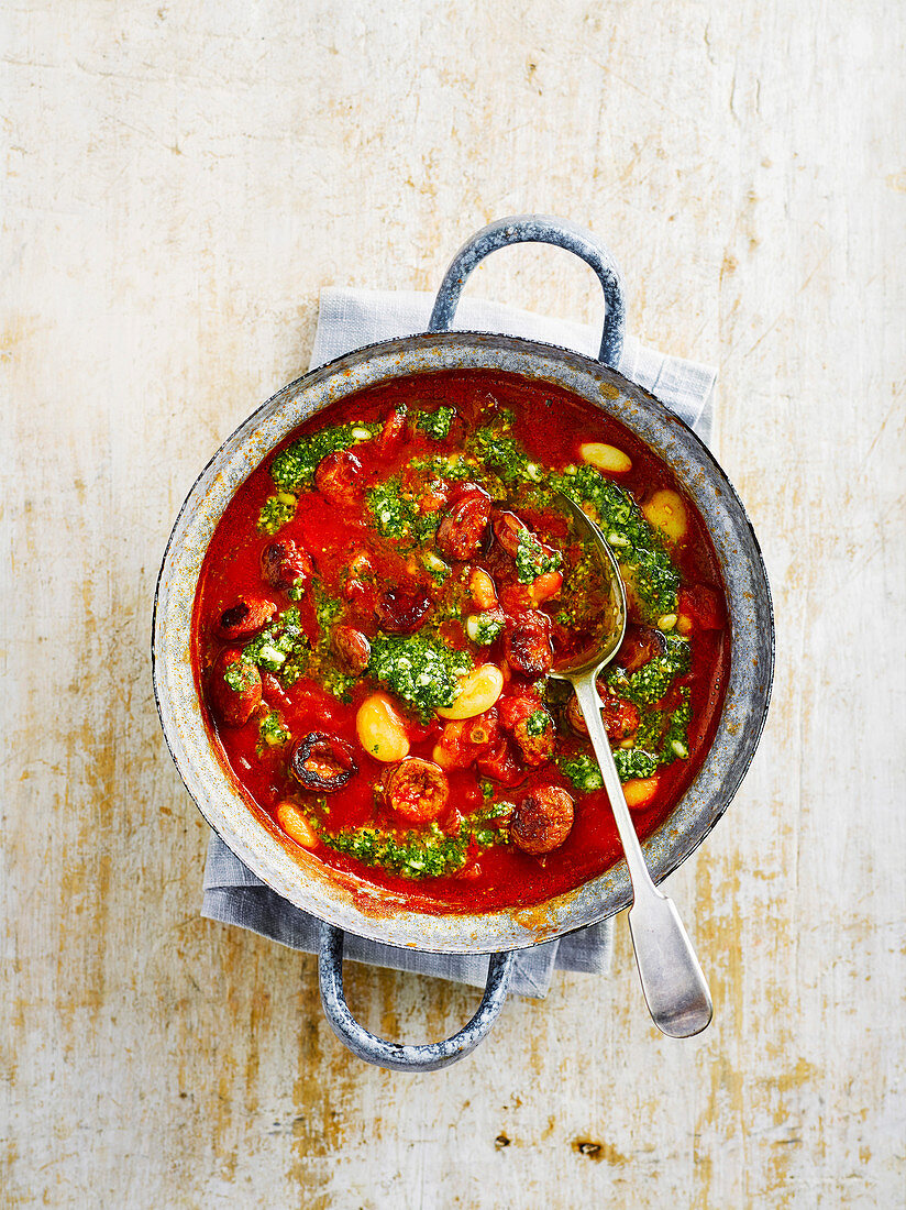 Butter bean and chorizo stew