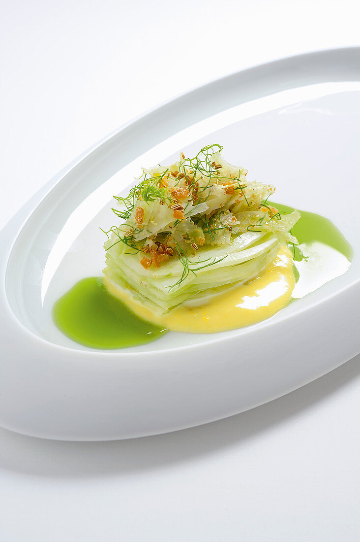 Fennel with cucumber and lemon cream