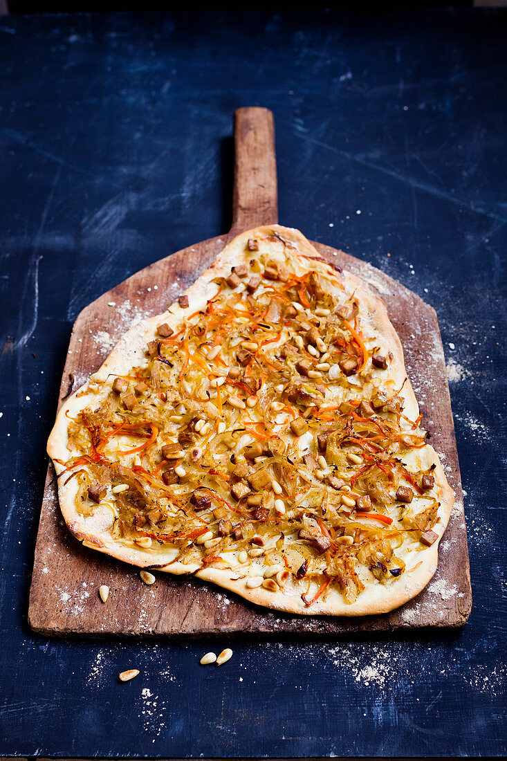 Veganer Flammkuchen