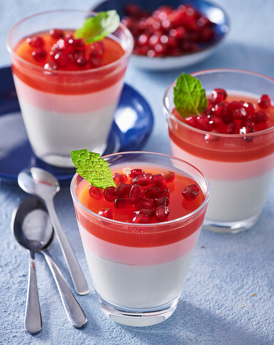 Panna cotta with pomegranate