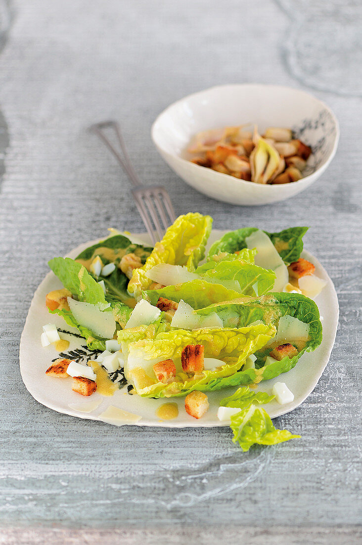 Caesar Salad mit Sardellenfilets