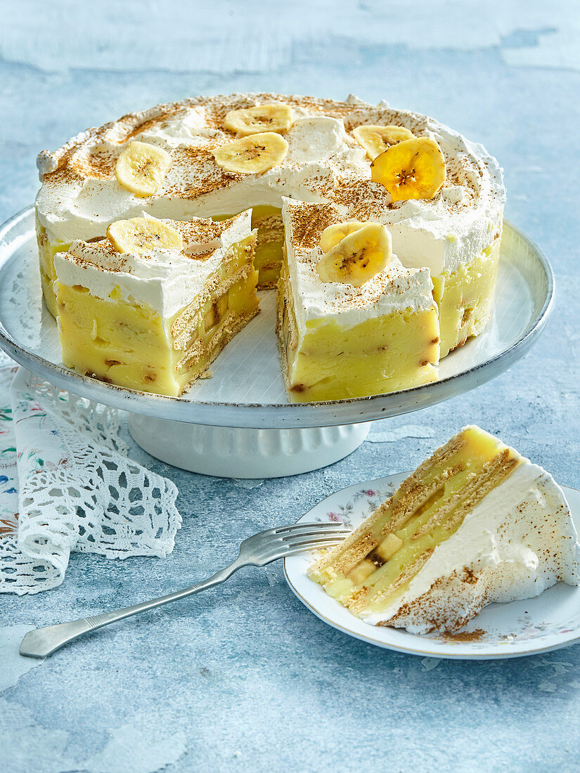 No Bake Kuchen mit Banane