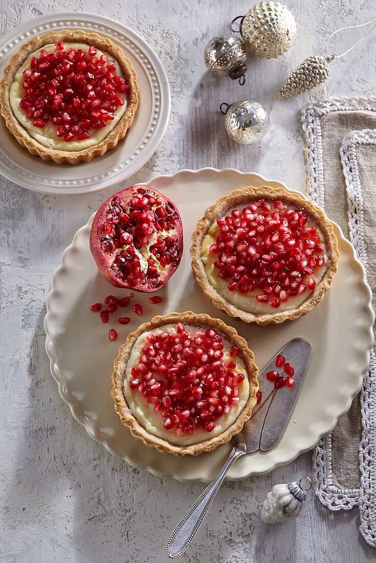 Törtchen mit Granatapfel