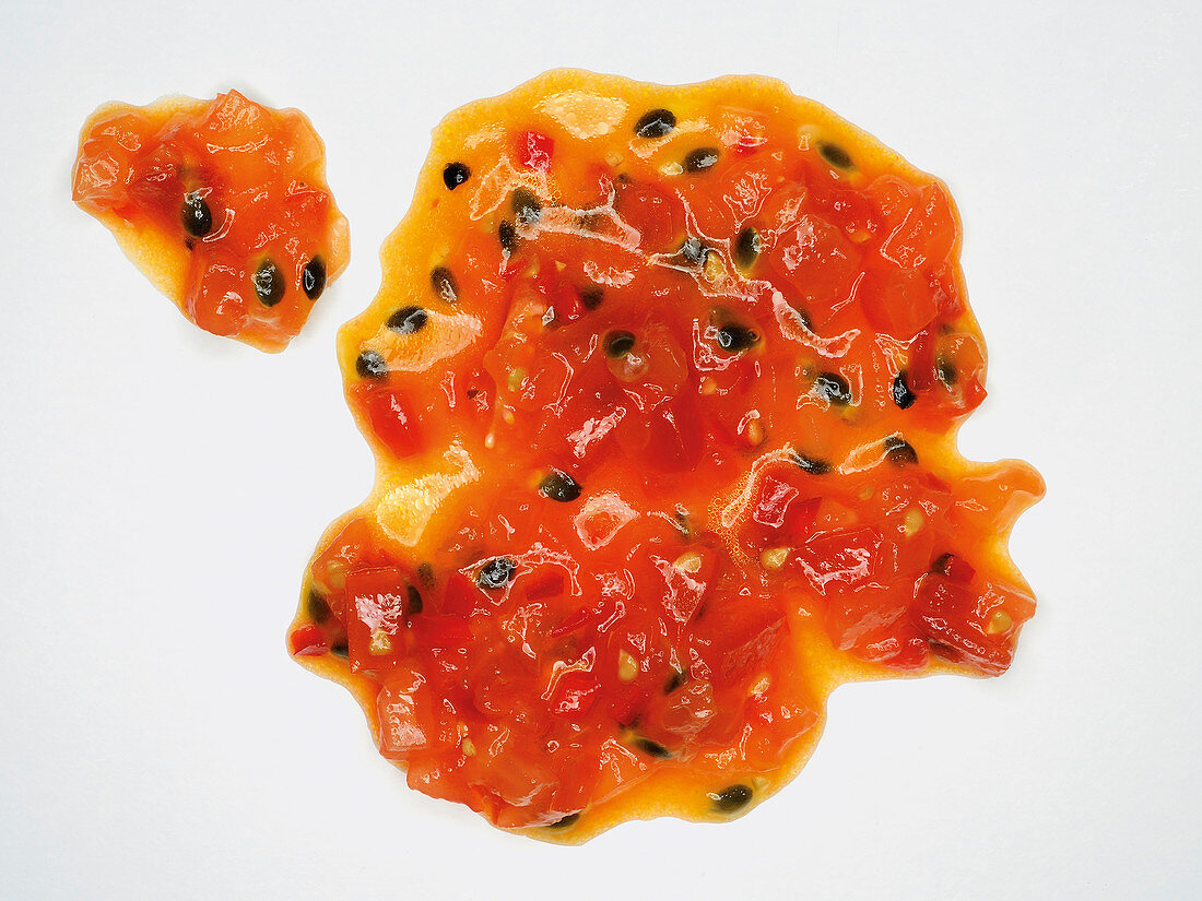 Passion fruit and tomato salsa