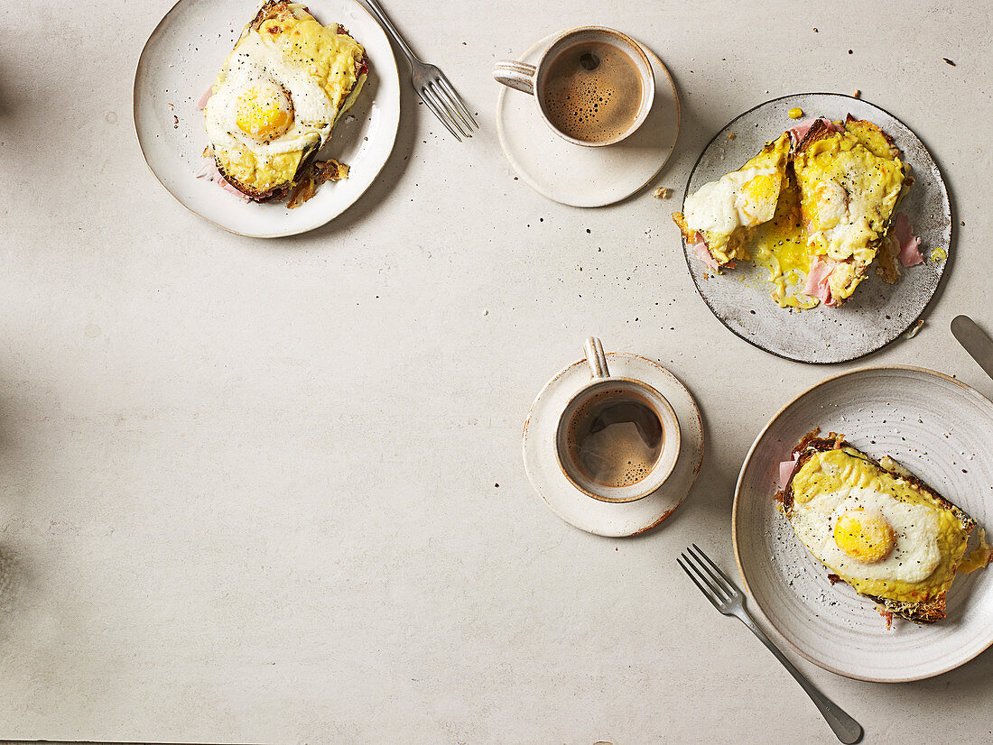 Croque Madame traybake