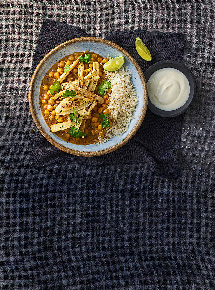 Chickpea and roasted parsnip curry