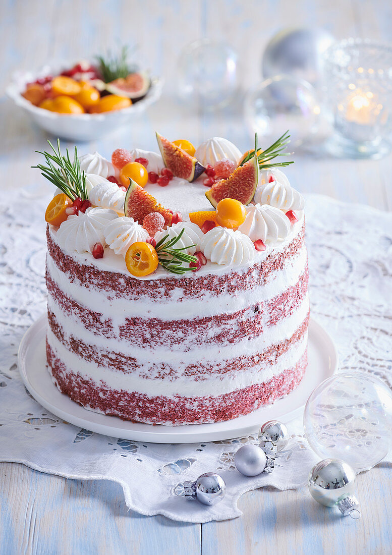 Red Velvet Cake zu Weihnachten
