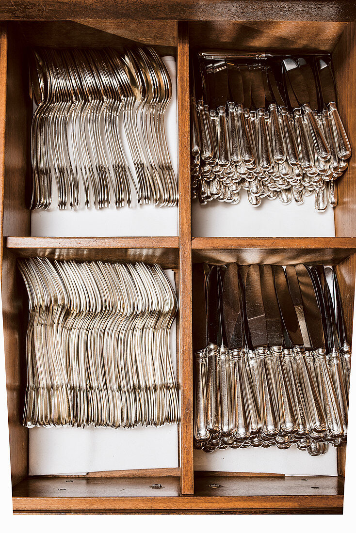 A cutlery drawer