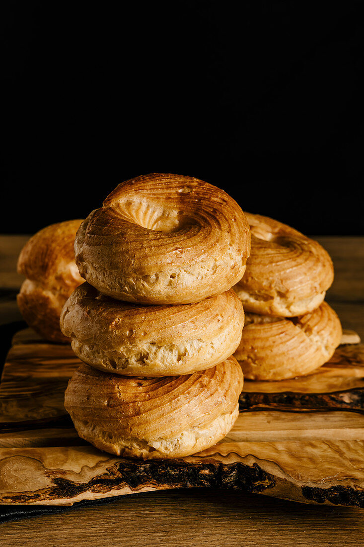 Choux pastry rings