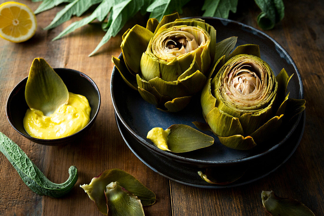 Artichoke with aioli