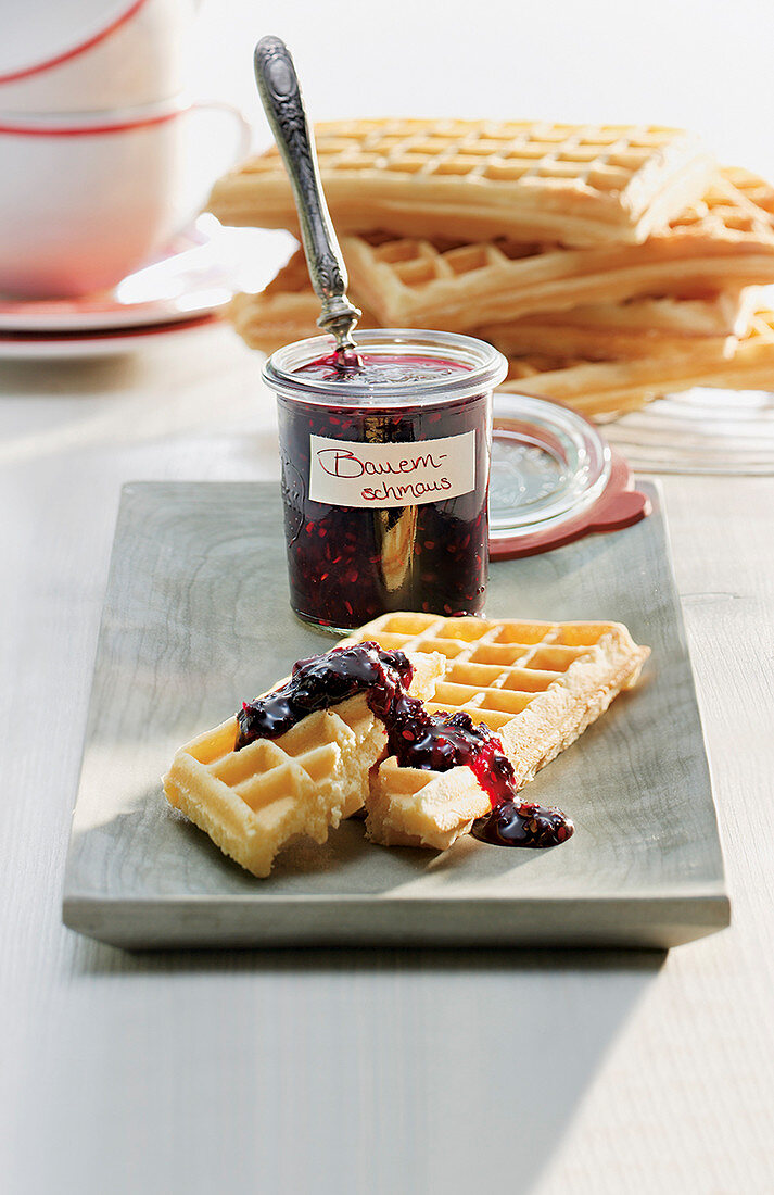 Farmer's feast - cherry and elderberry jam